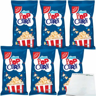 Gut & Günstig Popcorn süß 6er Pack (6x200g Beutel) + usy Block