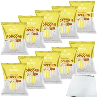Bio Heimatgut Popcorn Süß-Salzig VPE (10x90g Beutel) + usy Block