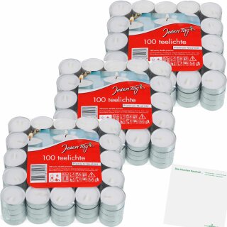 Jeden Tag Teelichte Flatpack 3er Pack (3x100Stk) + usy Block