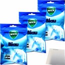 Wick Blau Menthol Zuckerfrei 3er Pack (3x72g Beutel) + usy Block