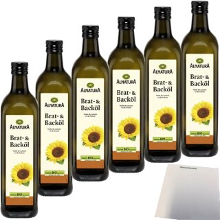 Alnatura Bratöl 6er Pack (6x750ml Flasche) + usy Block