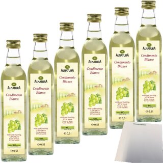 Alnatura Bio Condimento Bianco 6er Pack (6x500ml Flasche) + usy Block