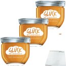 Glück Aprikose weniger Zucker 3er Pack (3x230g Glas) + usy Block