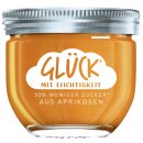 Glück Aprikose weniger Zucker 3er Pack (3x230g Glas) + usy Block