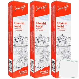 Jeden Tag Eiswürfelbeutel 3er Pack (3x10Stk) + usy Block
