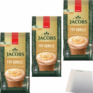 Jacobs Typ Cappuccino Vanille 3er Pack (3x360g Packung) + usy Block