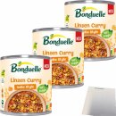Bonduelle Linsen Curry 3er Pack (3x400g Dose) + usy Block