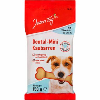 Jeden Tag Hund Dental-Mini Kaubarren (150g Packung)