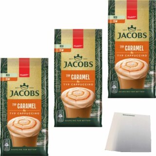 Jacobs Cappuccino Caramel 3er Pack (3x360g Packung) + usy Block