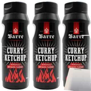 Barre Curryketchup 3er Pack (3x500ml Flasche) + usy Block