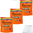 Treets Peanuts Rainbow 3er Pack (3x250g Packung) + usy Block