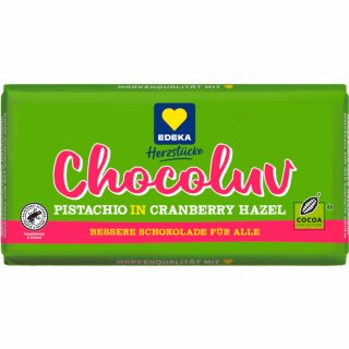 Edeka Herzstücke Chocoluv Pistazie Cranberry Haselnuss (150g Tafel)