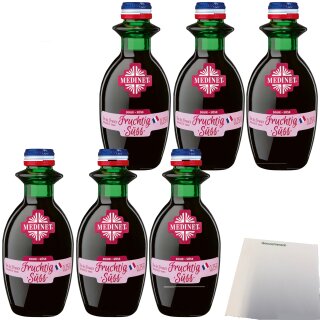 Medinet Rouge Fruchtig Süß 6er Pack (6x0,25 Liter Flasche) + usy Block
