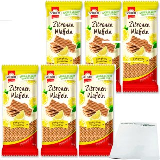 Schulte Zitronen-Waffeln 6er Pack (6x200g Beutel) + usy Block