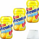 Mentos Kaugummi Full Fruit 3er Pack (3x70g Dose) + usy Block