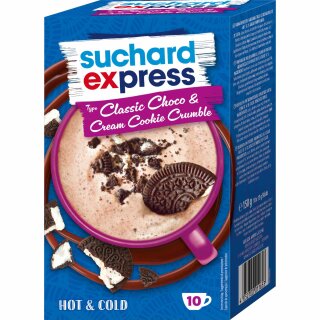 Suchard Express Classic Choco & Cream Cookie Crumble 10x15g Sticks (150g Packung)