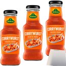 Kühne Gourmet Currywurst Sauce 3er Pack (3x250ml Flasche) + usy Block