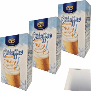 Krüger Eiskaffee Caramel Crunch 3er Pack (3x150g Packung) + usy Block