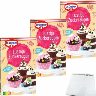 Oetker Zuckeraugen 12 Stück 3er Pack (3x10g Packung) + usy Block