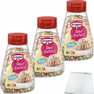 Oetker Dekor Konfetti 3er Pack (3x100g Dose) + usy Block