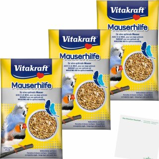 Vitakraft Sittich Mauserhilfe 3er Pack (3x20g Packung) + usy Block