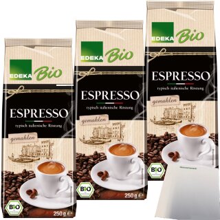 Edeka Espresso 3er Pack (3x250g Packung) + usy Block