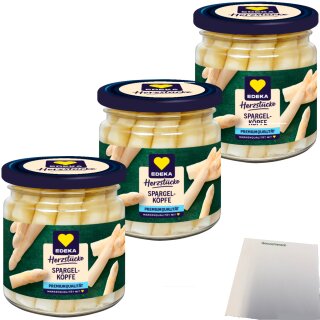Edeka Spargelköpfe 7cm 3er Pack (3x180g Glas) + usy Block