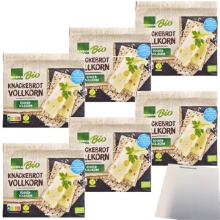 Edeka Knäckebrot Roggenvollkorn 6er Pack (6x250g Packung) + usy Block