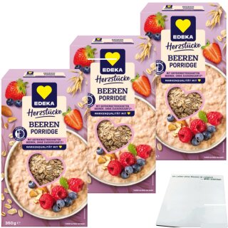 Edeka Premium Porridge Beere 3er Pack (3x350g Packung) + usy Block
