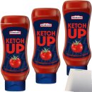 Homann Tomatenketchup Sauce 3er Pack (3x430ml Flasche) + usy Block