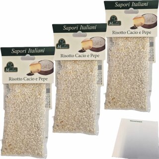 Marabotto Risotto Cacio e Pepe - Käse & Pfeffer 3er Pack (3x250g Packung) + usy Block