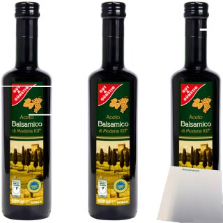 Gut&Günstig Aceto Balsamico 3er Pack (3x500ml Flasche) + usy Block