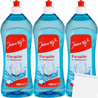 Jeden Tag Klarspüler 3er Pack (3x1l Flasche) + usy Block