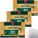 Jacobs 3in1 Löslicher Kaffee-Sticks Caramel 30er (3x112g Packung) + usy Block