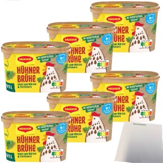 Maggi Hühner Brühe 6er Pack (6x231g Dose) + usy Block