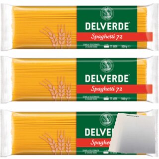 Delverde Spaghetti 72 3er Pack (3x500g Packung) + usy Block