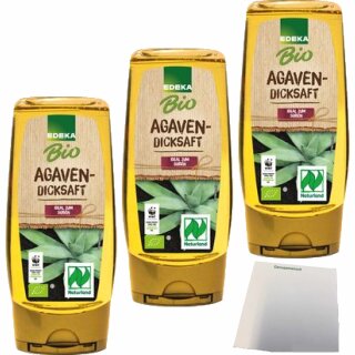 EDEKA  Agavendicksaft 3er Pack (3x500g Flasche) + usy Block