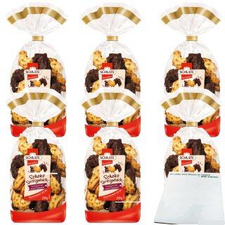 Schulte Schoko Spritzgebäck Zartbitter 6er Pack (6x200g Beutel) + usy Block