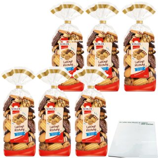 Schulte Lieblings Mischung 6er Pack (6x250g Beutel) + usy Block