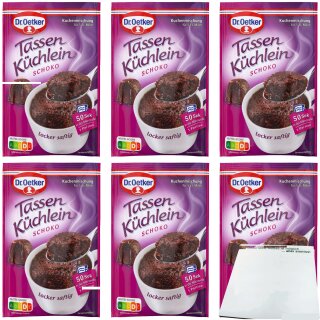 Dr. Oetker Tassenküchlein Schoko 6er Pack (6x55g Beutel) + usy Block