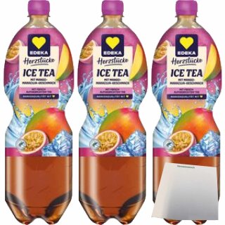 EDEKA Ice Tea Mango Maracuja 3er Pack (3x1,5l Pet Flasche) + usy Block