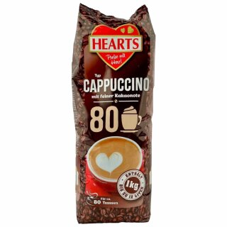 Hearts Cappuccino mit Kakao 2er Pack (2x1Kg Beutel)