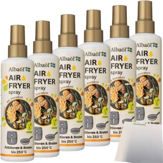 Albaöl Air Fryer Spray Avocadoöl 6er Pack (6x190ml Flasche) + usy Block