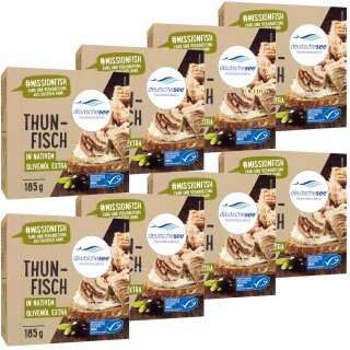Deutsche See Thunfisch in nativem Olivenöl extra VPE (8X185g Pack)