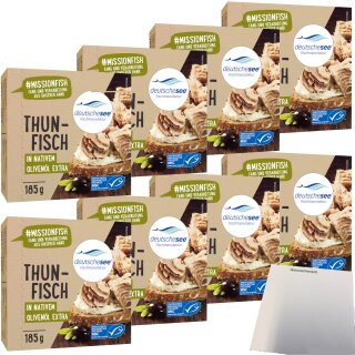 Deutsche See Thunfisch in nativem Olivenöl extra VPE (8X185g Pack) + usy Block