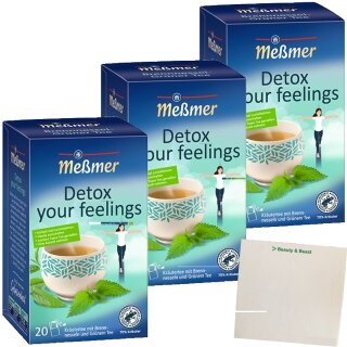 Meßmer Detox your feelings 3er Pack (3x40g Packung) + usy Block