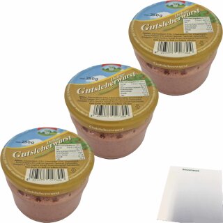 Eifeler Gutsleberwurst 3er Pack (3x250g Glas) + usy Block