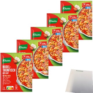 Knorr Fix Nudel Thunfisch Auflauf 5er Pack (5x46g Packung) + usy Block
