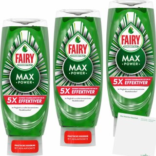 Fairy Max Power Original 3er Pack (3x545ml Flasche) + usy Block