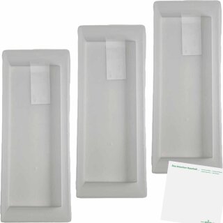 Ordnungssystem Aufbewahrung 38x15x5cm transparent 3er Pack + usy Block